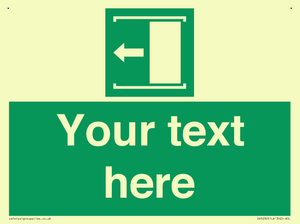 Custom Slide to Open Sign